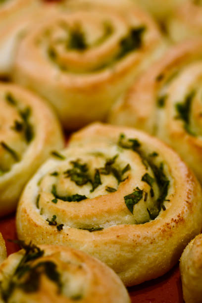 istock Baked herb swirl buns 1363457799