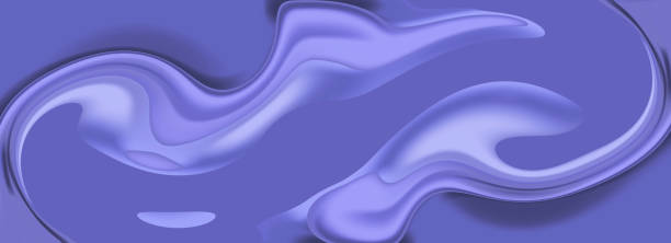 istock Abstract modern Very Peri Trendy color background with fluid luminous waves. Innovation technology concept. Luxury trippy futuristic backdrop. Geometric modern digital art screen. Web header. Banner. 1363460613