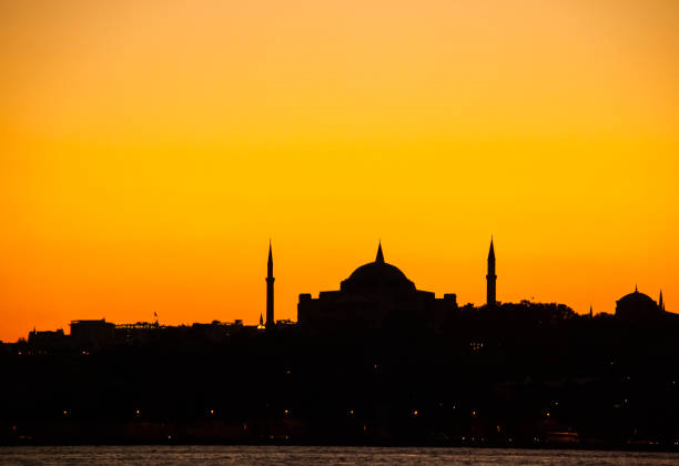 istock Sunset Silhouette View on the Shore of Istanbul 1363462010