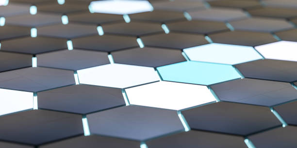 istock blue futuristic metalic hexagon geometric shape pattern 3d render illustration 1363462081