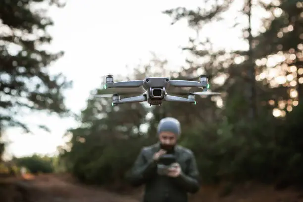 Photo of Man pilot is flying drone with remote control