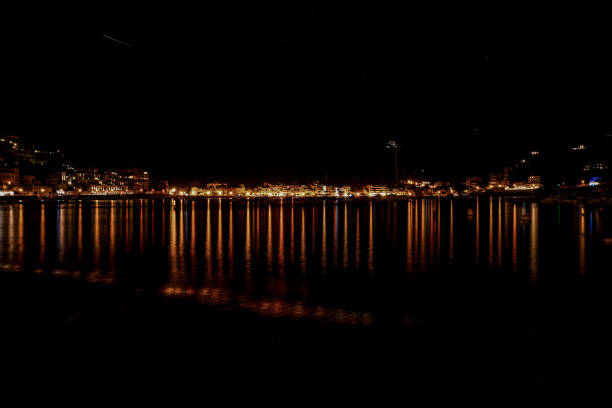 istock City at the sea at night 1363471894