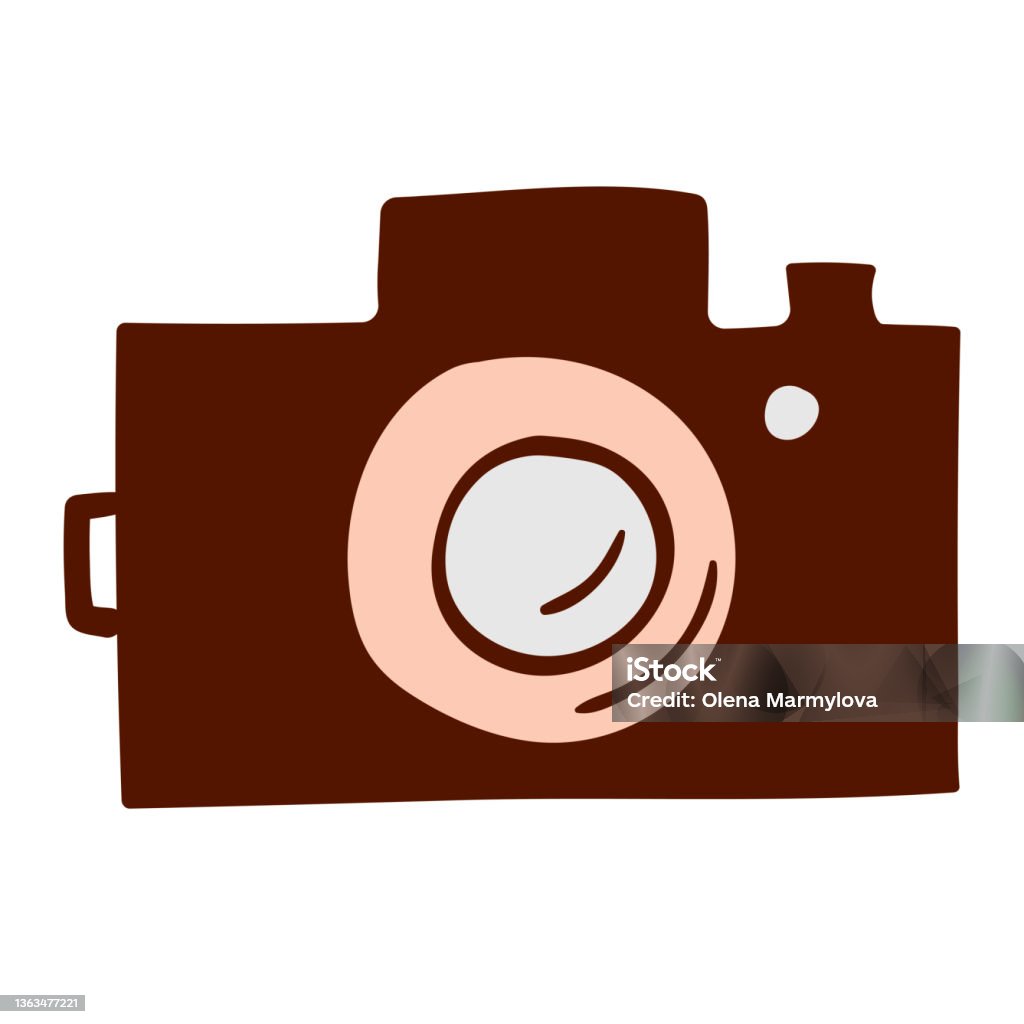 Camera Color Brown Brown Camera Stock Illustration - Download Image Now - Adventure ...