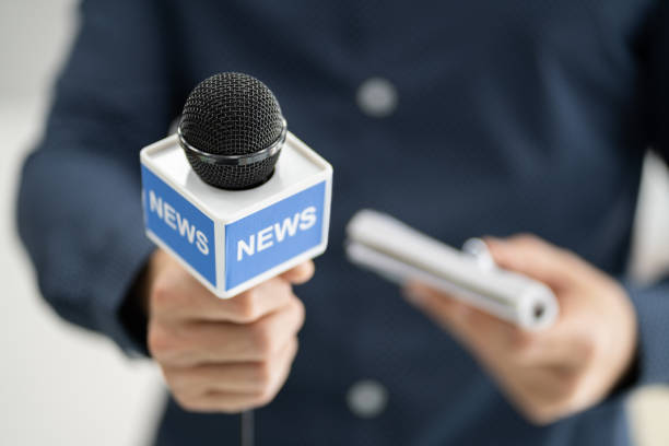 istock Journalist Report Interview. New Broadcasting Reporter 1363478206