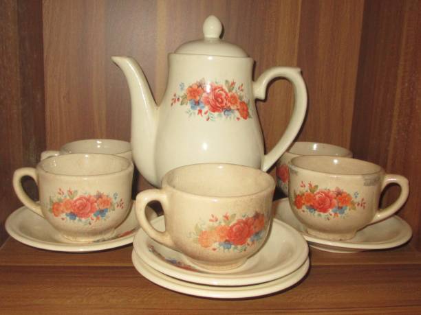 istock One set of tea equipment from porcelain 1363480203