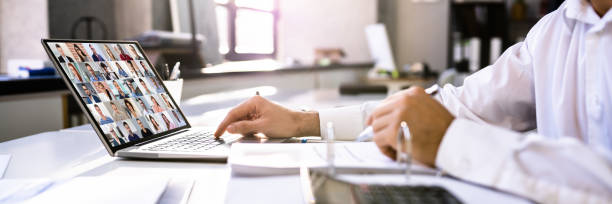 istock Online Digital HR Video Conference Webinar 1363480279