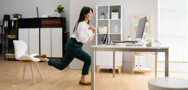 istock Standing Office Yoga Workout And Workout 1363480879