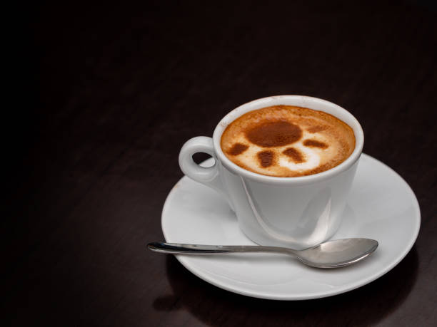 istock Coffee latte sun shape froth art design 1363489088