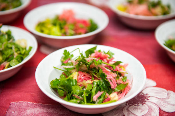 Seasonal salad made from root crops