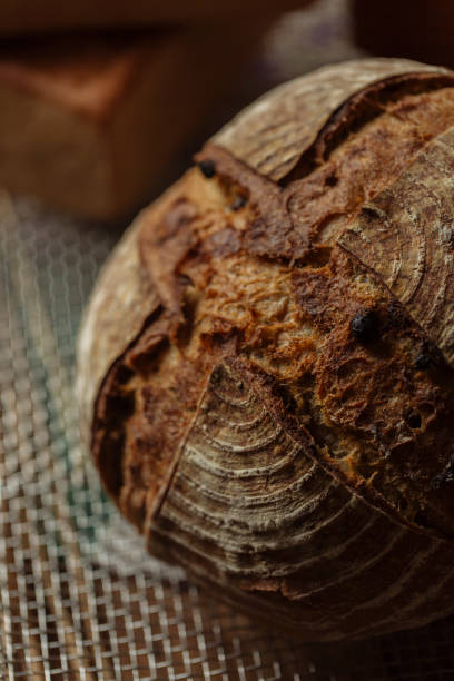 istock Close-up of Sourdough Bread on Counter 1363494604
