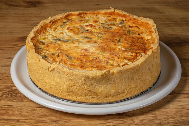 istock Homemade leek and cheese pie or quiche 1363507744