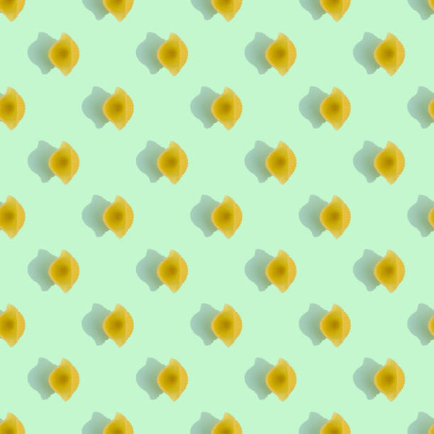 seamless pasta pattern on a green background