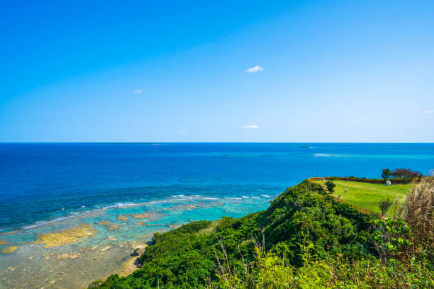 istock Okinawa coast and waves in Japan 1363517853