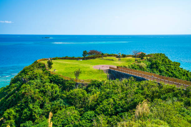 istock Okinawa coast and waves in Japan 1363518369