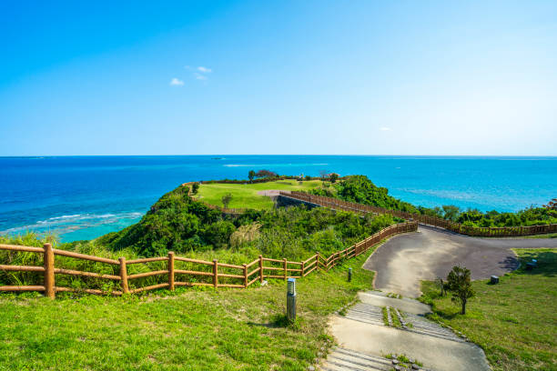 istock Okinawa coast and waves in Japan 1363518385