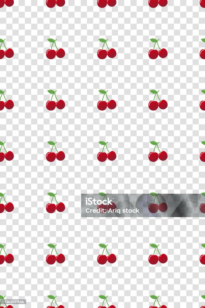 Abstract Cherry Vector Red Cherry Pattern Fresh Fruit Background Seamless Background Vector ...