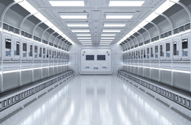 istock interior futuristic factory with conveyor belt 1363524417