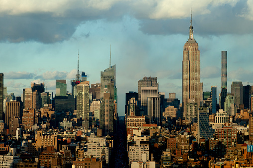 View towards midtown Manhattan in New York City.
