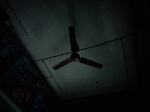 House fan view in night