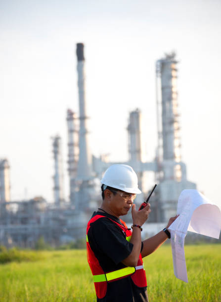 istock Architect at work in a construction site Engineers man construction safety work concept and construction city .Engineer Concept 1363541776