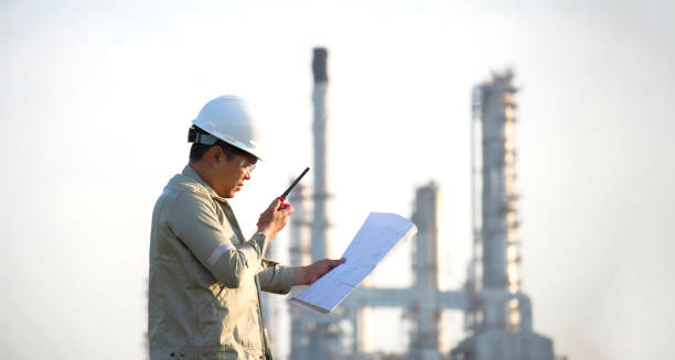 istock Architect at work in a construction site Engineers man construction safety work concept and construction city .Engineer Concept 1363541780