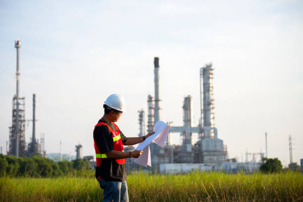 istock Architect at work in a construction site Engineers man construction safety work concept and construction city .Engineer Concept 1363543595