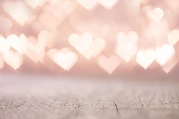 Photo of Valentine's Day bokeh hearts background