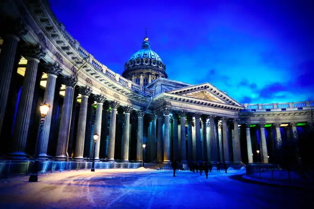 Kazan Cathedral, the mother cathedral of the metropolis of St. Petersburg, Russia.