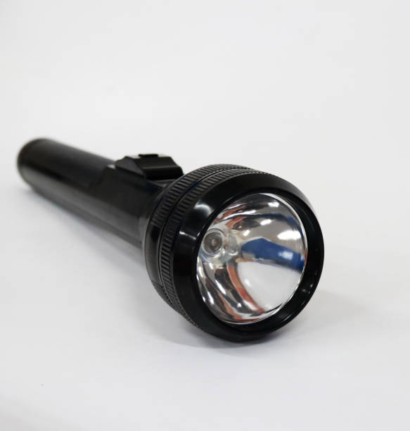 istock Photo of a flashlight in black on a white background 1363562089