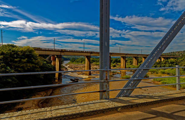 istock View of railway bridge from old steel bridge 1363562943