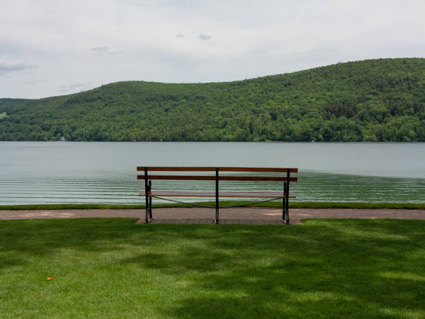 istock Bench at Otsego Lake 1363564541