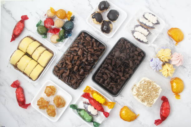 Freshly made assorted sweet desserts