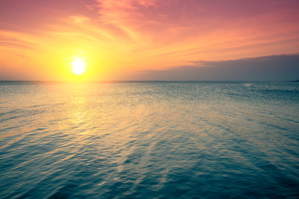istock Seascape in the evening. Sunset over the sea 1363568555