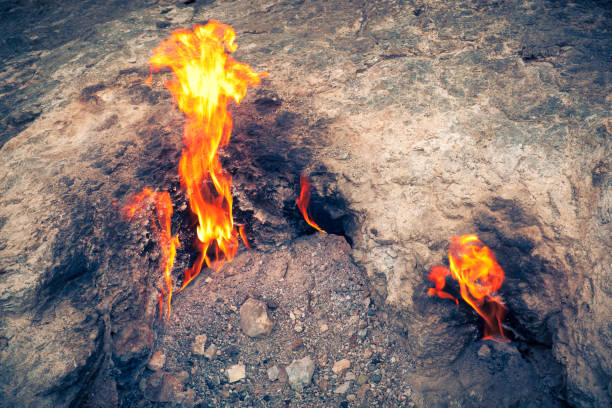 istock Forever burning fire of mount Chimaera in Turkey 1363572622