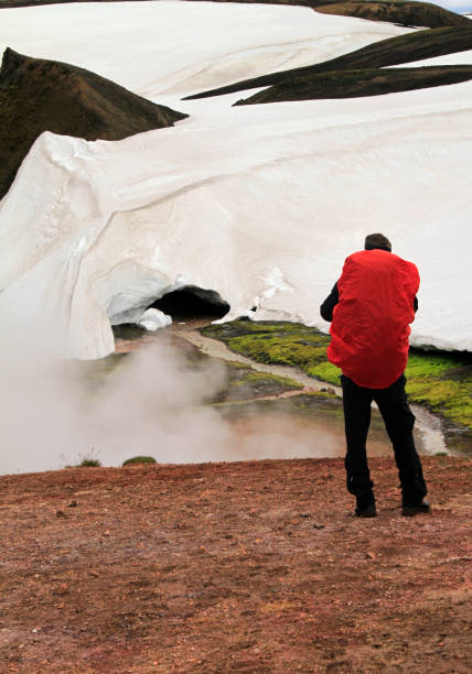 istock Hiker in front of a glacier in Iceland 1363576564