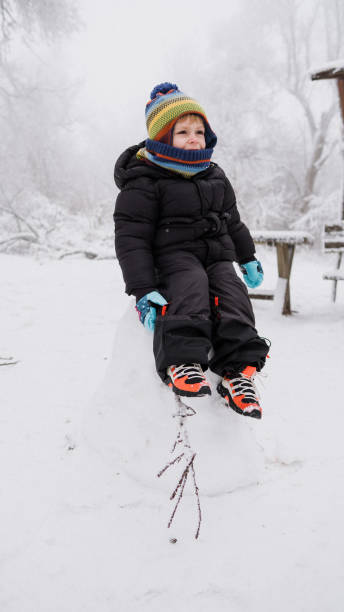 istock Child playing with snow in winter 1363578046