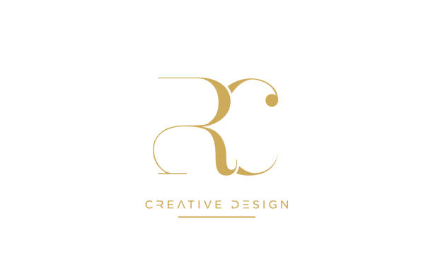 RC, CR Alphabet Letters Abstract Luxury Logo Icon Monogram RC, CR Alphabet Letters Abstract Luxury Logo Icon Monogram b c stock illustrations