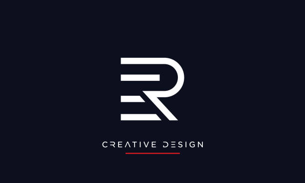 RE, ER Alphabet Letters Abstract Luxury Logo Icon Monogram RE, ER Alphabet Letters Abstract Luxury Logo Icon Monogram letter r stock illustrations