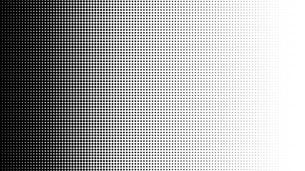 Gradient Of Halftone Black Dots On A White Background Pop Art