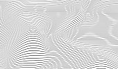 istock Abstract wavy 3d mesh on a white background. Geometric dynamic wave. 3D technology wireframe. Vector illustration. 1363584828