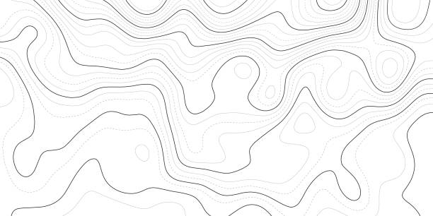 topografischer kartenhintergrund. geographische linienkarte mit höhenzuweisungen. geographisches konturhintergrundraster. - topographic map compass map chart stock-grafiken, -clipart, -cartoons und -symbole