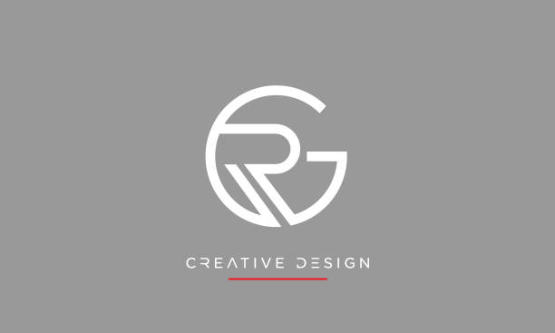 rg, gr alphabet buchstaben abstract luxury logo icon monogramm - symbol sign vector letter r stock-grafiken, -clipart, -cartoons und -symbole