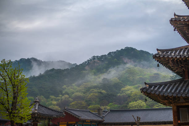 istock A building that shows the old architectural style of Korea 1363586429