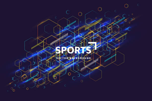 sport event design vector stock illustration - american football stadium 幅插畫檔、美工圖案、卡通及圖標
