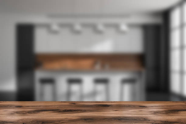 istock Dark kitchen with good display for advertisement and show 1363588016