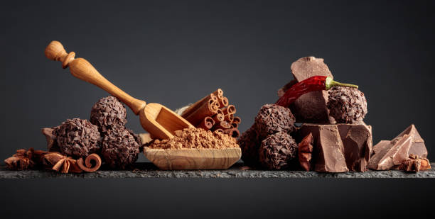 istock Chocolate truffles and ingredients. 1363592837