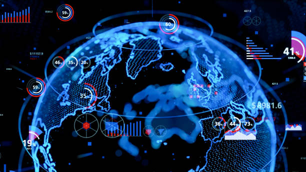 istock Global network concept and various charts. Science technology. Financial technology. Fintech. 1363593766