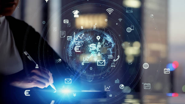 istock Business and technology concept. Smart office.  Management strategy. 1363593906