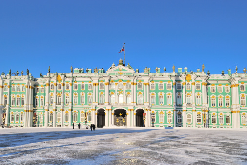 Saint-Petersburg. The Winter Palace in a sunny winter day