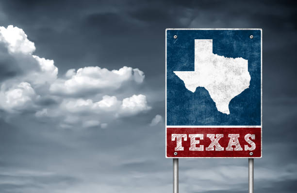 istock Vintage Texas road sign 1363603979